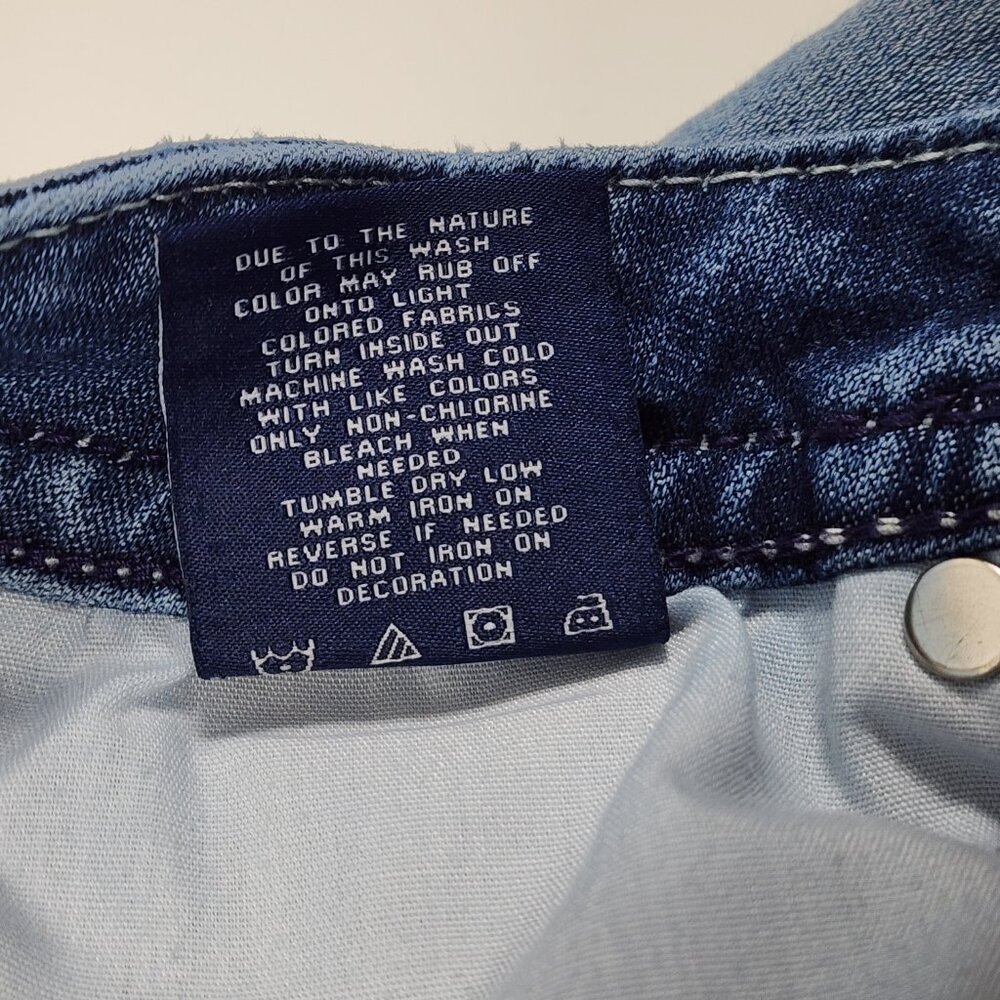 VIGOSS Heritage Fit Frayed Hem Embellished Denim‎ Shorts S 12 Thick Stitch - Picture 7 of 10